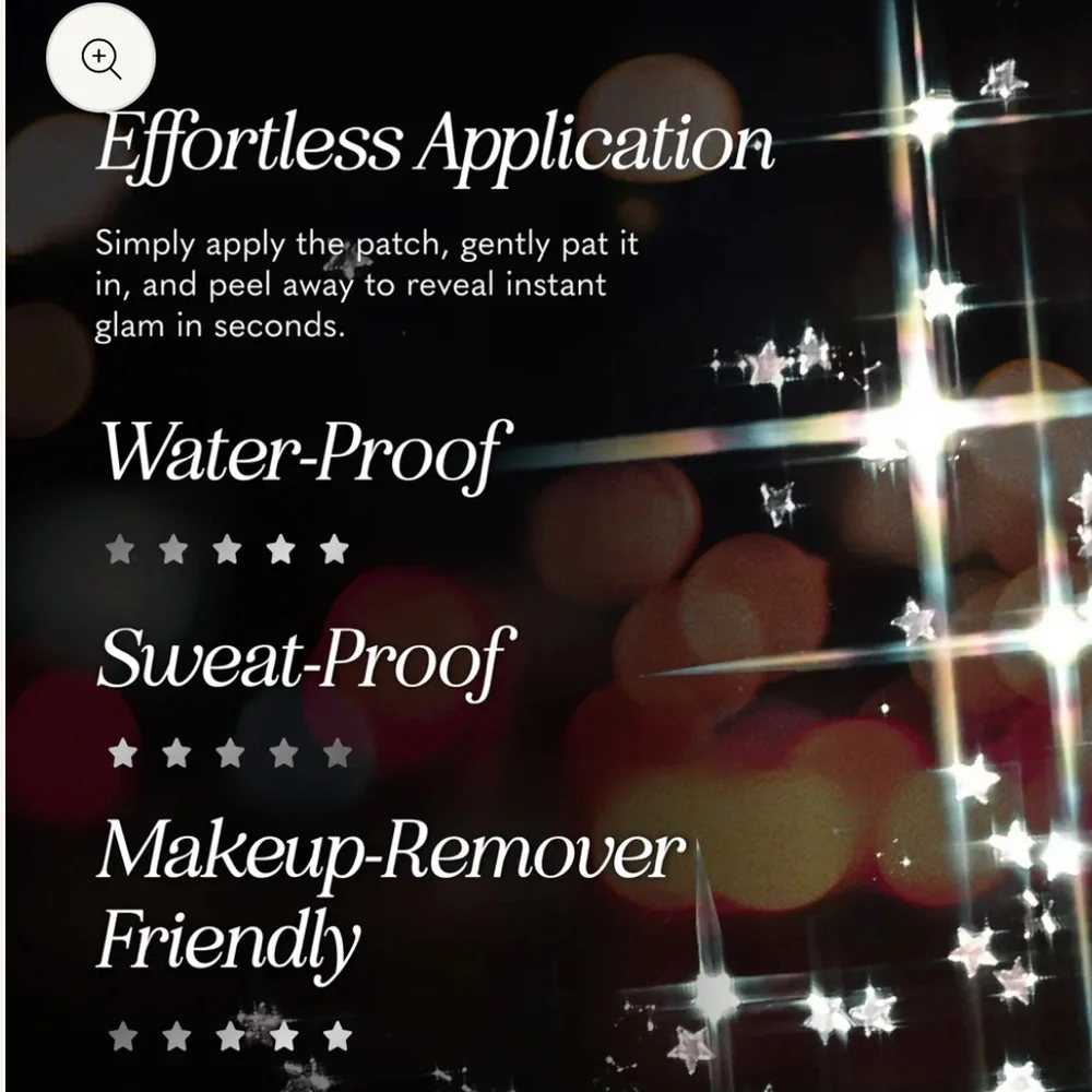 Fazit Silver Speckles Makeup Patches/Glitter Freckles, Pack of 6 NEW